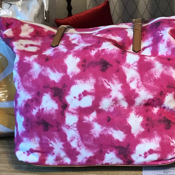 🌸 Pink Tie Dye Canvas Tote - Picture 4 of 8